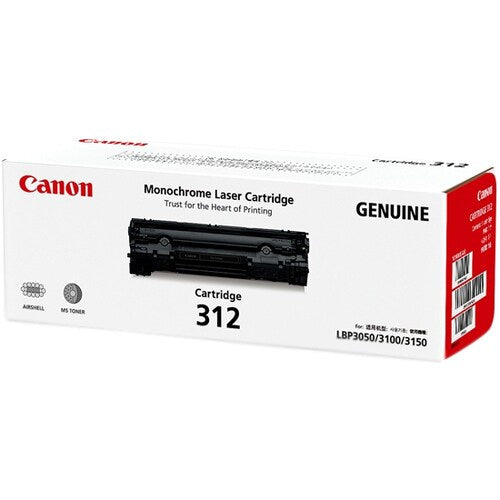 Canon Cartridge 312 Original Laser Toner Cartridge - Black - 1 Pack - 1500 Pages