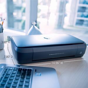 HP OfficeJet 250 Wireless Mobile All-in-One Printer (Print, Scan, Copy, Wi-Fi, USB, 4800×1200 DPI)