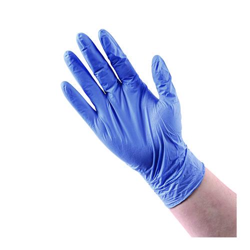 380 Series Disposable General-Purpose Nitrile Gloves, Powder-Free, Large, 4 mil Thick, 9.5" Long, Blue, 100/Box