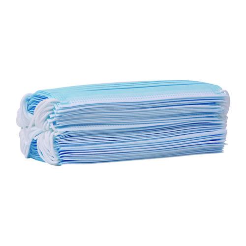 Three-Ply General Use Face Mask, Polypropylene, One Size Fits Most, Blue, 50/Box