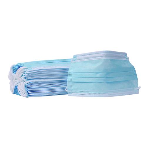 Three-Ply General Use Face Mask, Polypropylene, One Size Fits Most, Blue, 50/Box