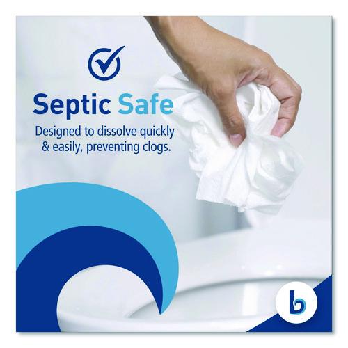 Two-Ply Toilet Tissue, Septic Safe, White, 400 Sheets/Roll, 96 Rolls/Carton