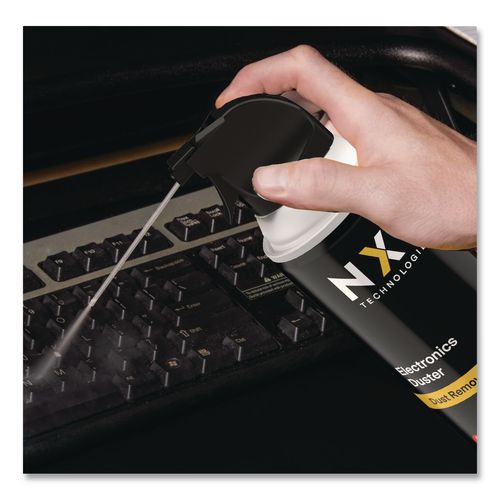 Electronics Air Duster, 10 oz Can, 6/Pack