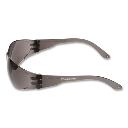 Checklite Safety Glasses, Frameless, Gray Single Hard Coat Scratch-Resistant Lens