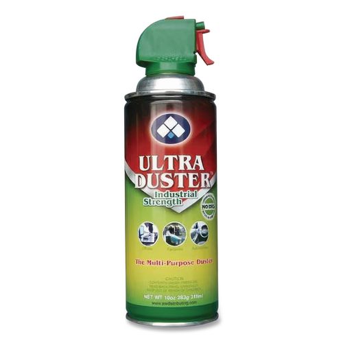 Industrial Strength Compressed Air Duster Cleaner, 10 oz Can, 12/Carton