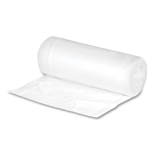 Linear-Low-Density Recycled Tall Kitchen Bags, Open-Face, 13 gal, 24" x 33", White, 15 Bags/Roll, 10 Rolls/Box