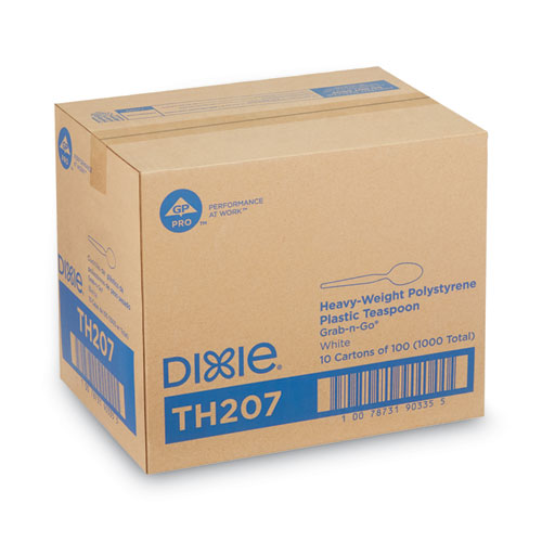 Plastic Cutlery, Heavyweight Spoon, White, 100/Box
