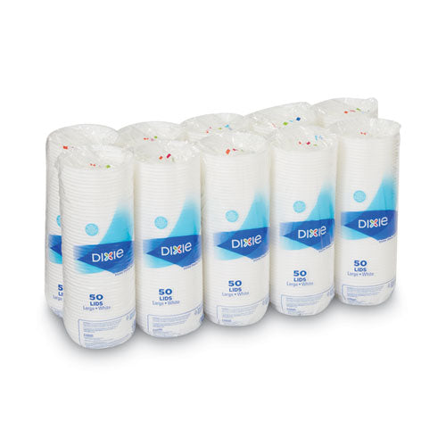 Dome Lid, Fits 10 oz to 16 oz PerfecTouch Hot Cups/12 oz to 20 oz WiseSize Hot Cups, Plastic, White, 500/Carton