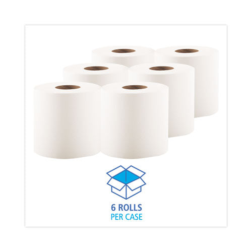 Center-Pull Hand Towels, 2-Ply, Perforated, 7.5 x 9, White, 600/Roll, 6 Rolls/Carton