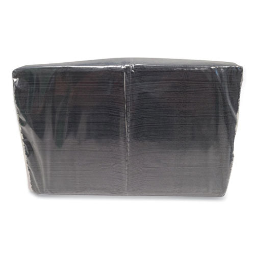 Morsoft Beverage Napkins, 2-Ply, 9 x 9.5, Black, 1,000/Carton